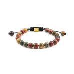 Picasso Jasper Macrame Cotton Bracelet