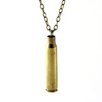 Single Bullet Necklace (Brass)