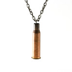 Single Bullet Necklace (Brass)