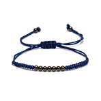 Macrame Beaded Bracelet // Black Rhodium (Black)