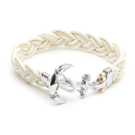 Bonaventure Braided Bracelet (Navy + White)
