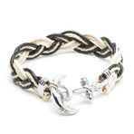 Bonaventure Braided Bracelet (Navy + White)