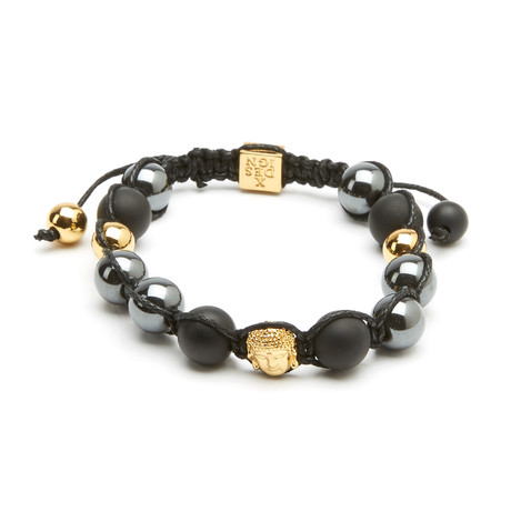 Vairocana Buddha Bracelet // Black + Gold