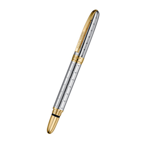 Pen // Engraved Stainless Steel + Gold (Ball Pen)