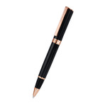 Pen // Engraved Black Lacquer + Rose Gold