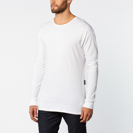 Zipper Long-Sleeve Shirt // White (S)