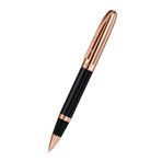 Pen // Engraved Black Lacquer + Rose Gold