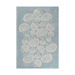 Coastal Tides Sable Area Rug // Blue + Ivory (2' x 3')