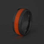 Glowing Rings // Single Line // Chrome // Orange (Size: 5)