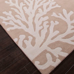 Coastal Seaside Bough Area Rug // Taupe + Ivory (2' x 3')