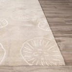 Coastal Tides Meduses Area Rug // Beige + Ivory (2' x 3')