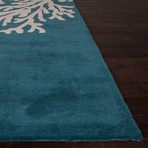 Coastal Seaside Bough Area Rug // Blue + Ivory (2' x 3')