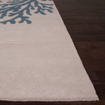 Coastal Seaside Bough Area Rug // Ivory + Blue (2' x 3')