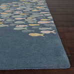 Coastal Resort Schooled Area Rug // Blue + Yellow (9'6" x 13'6")