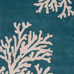 Coastal Seaside Bough Area Rug // Blue + Ivory (2' x 3')