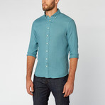 Martin Button-Down Shirt // Green Blue (S)