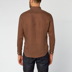 Martin Button-Down Shirt // Dark Brown (L)