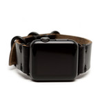 Leather Apple Watchband // Black + Black (38mm)