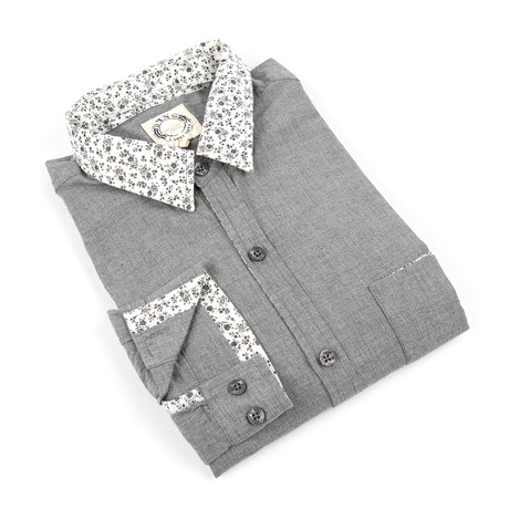 Removable Collar Button-Up // Dark Grey (S)