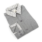 Removable Collar Button-Up // Dark Grey (M)