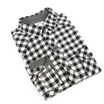 West Button-Up // Black + White Plaid (M)