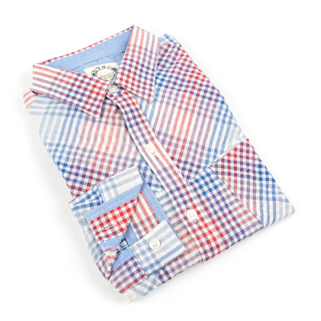 Bryan Button-Up // Red + White + Blue (S)