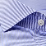 Button-Up Dress Shirt // Purple Stripe (Tailored 15 Neck, 32-33 Sleeve)