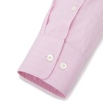 Button-Up Dress Shirt // Pink Plaid (Tailored 15 Neck, 32-33 Sleeve)