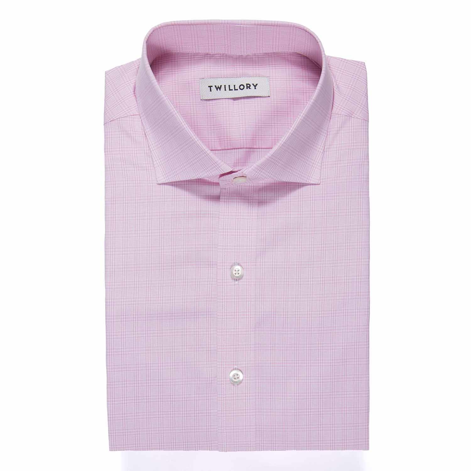 Button-Up Dress Shirt // Pink Plaid (Tailored 17.5 Neck, 36-37 Sleeve ...
