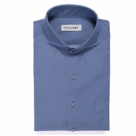 Button-Up Dress Shirt // Denim Twill (Tailored 15 Neck, 32-33 Sleeve)