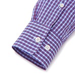 Button-Up Dress Shirt // Red + Blue Check (Tailored 15 Neck, 32-33 Sleeve)