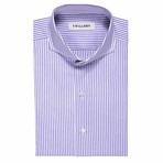 Button-Up Dress Shirt // Purple Bengal (Tailored 15 Neck, 32-33 Sleeve)