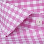 Button-Up Dress Shirt // Pink Gingham (Tailored 15 Neck, 32-33 Sleeve)