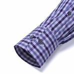 Button-Up Dress Shirt // Grape Gingham (Tailored 15 Neck, 32-33 Sleeve)