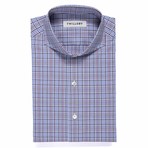 Button-Up Dress Shirt // Blue + Red Glen Plaid (Tailored 15 Neck, 32-33 Sleeve)