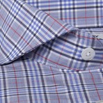 Button-Up Dress Shirt // Blue + Red Glen Plaid (Tailored 15 Neck, 32-33 Sleeve)