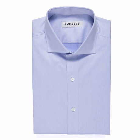 Button-Up Dress Shirt // Blue Sea Island Twill (Traditional 15 Neck, 32-33 Sleeve)