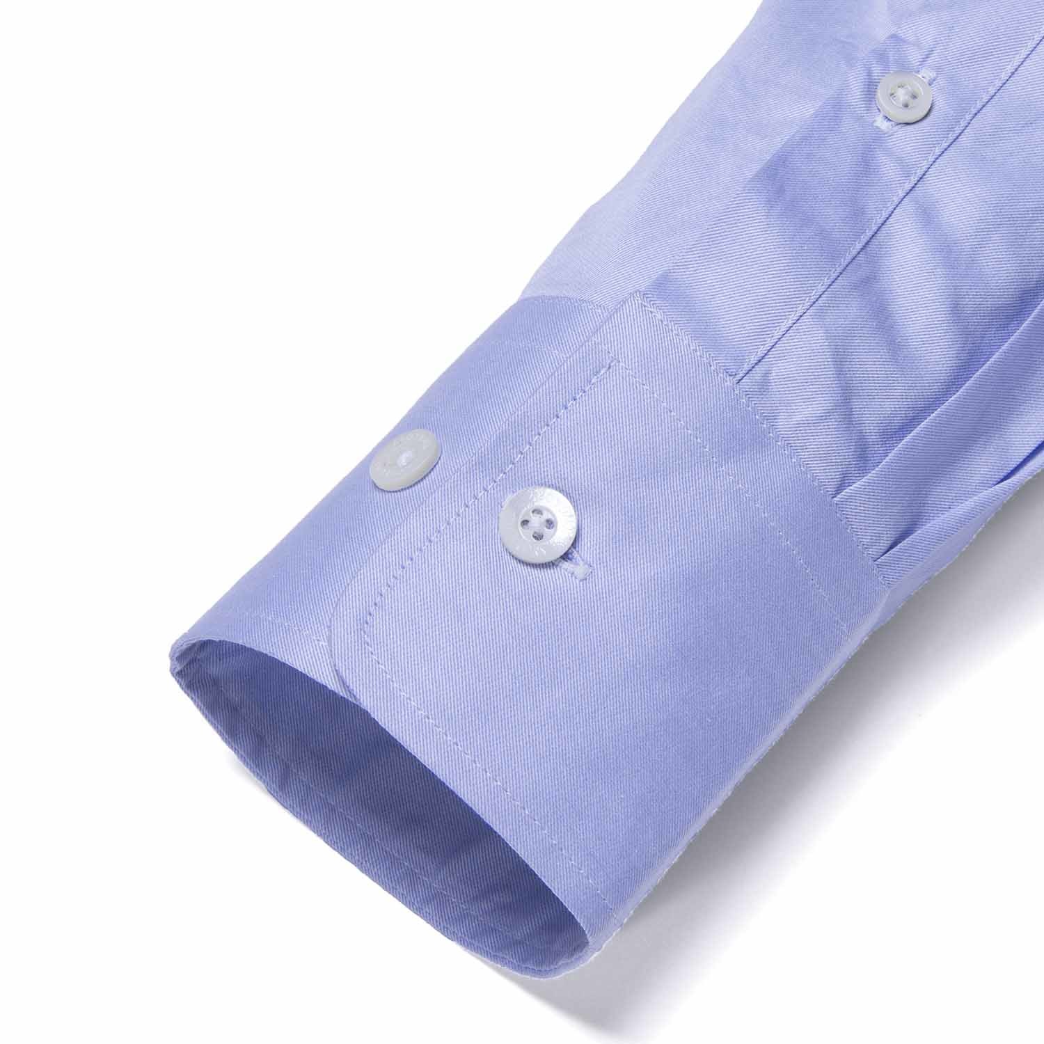 Button-Up Dress Shirt // Blue Sea Island Twill (Traditional 16.5 Neck ...