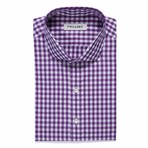 Button-Up Dress Shirt // Purple Gingham (Tailored 15.5 Neck, 32-33 Sleeve)