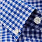 Button-Down Dress Shirt // Blue Gingham (Traditional 15 Neck, 32-33 Sleeve)