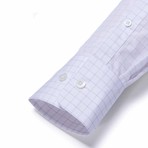 Button-Up Dress Shirt // Purple Window Pane (Traditional 15 Neck, 32-33 Sleeve)