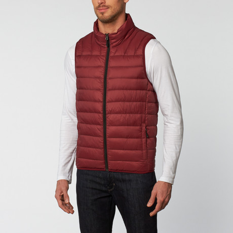 Brooklyn Packable Down Vest // Wine (S)