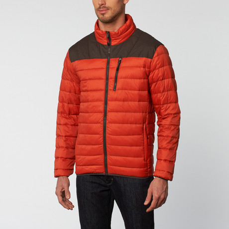 Clinton Contrast Down Jacket // Princeton Orange (S)