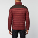 Clinton Contrast Down Jacket // Wine (2XL)