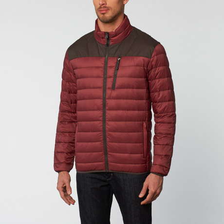 Clinton Contrast Down Jacket // Wine (S)