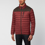 Clinton Contrast Down Jacket // Wine (2XL)