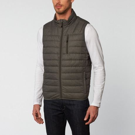 Hugh Packable Down Vest // Heather Grey (S)