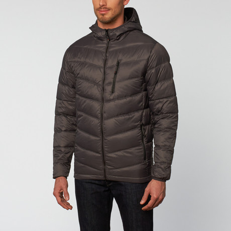 Lennox Chevron Packable Down Jacket // Graphite (S)