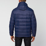 Lennox Chevron Packable Down Jacket // Medieval Blue (S)