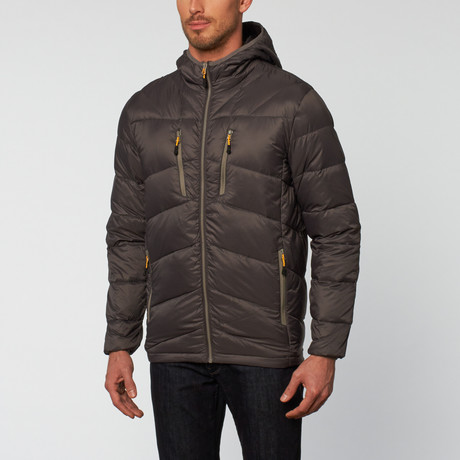 Chevron Packable Down Jacket // Graphite (S)